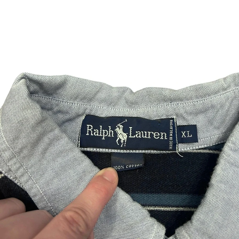 Ralph Lauren‎ Men's Shirt Striped Collared XL Nautical Old Money Preppy